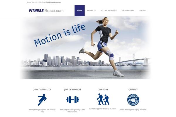 Fitness website example screenshot