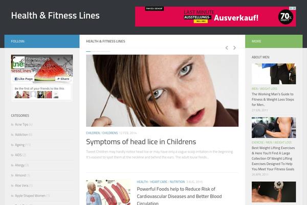Hueman theme site design template sample