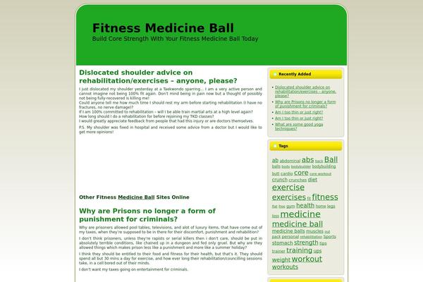 fitnessmedicineball.com site used Nineteen