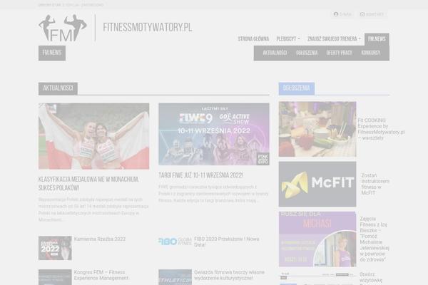 Fitness theme site design template sample