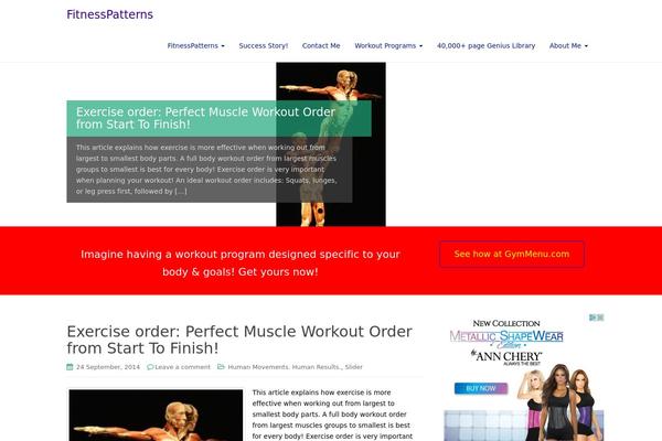 fitnesspatterns.com site used Twenty Fifteen