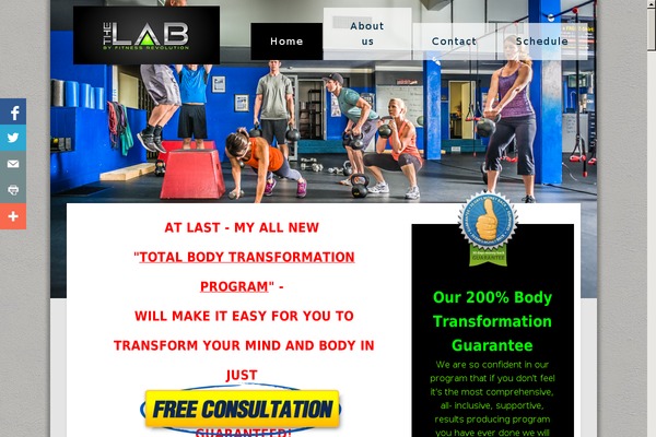 fitnessrevolutionboise.com site used Thelab