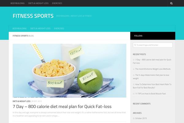 Hueman theme site design template sample