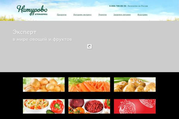 Agro website example screenshot