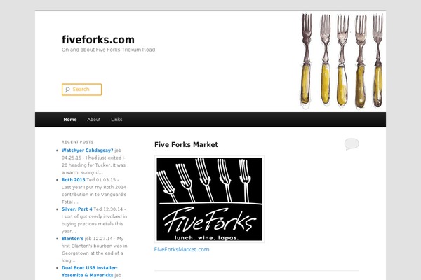 fiveforks.com site used Twentyeleven-fiveforks