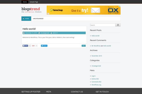 BlogsTrend theme site design template sample