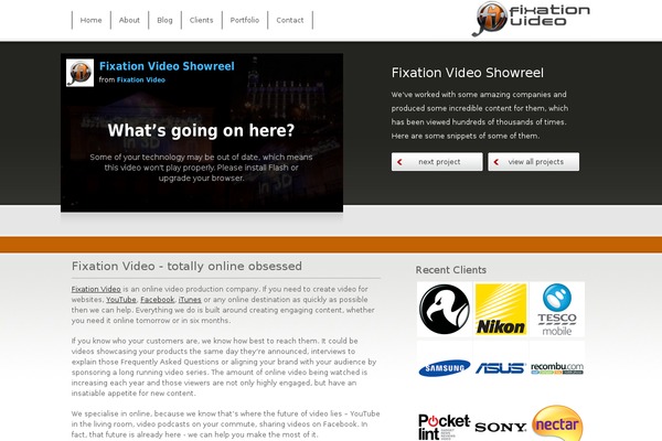 fixationvideo.com site used Sleekslide