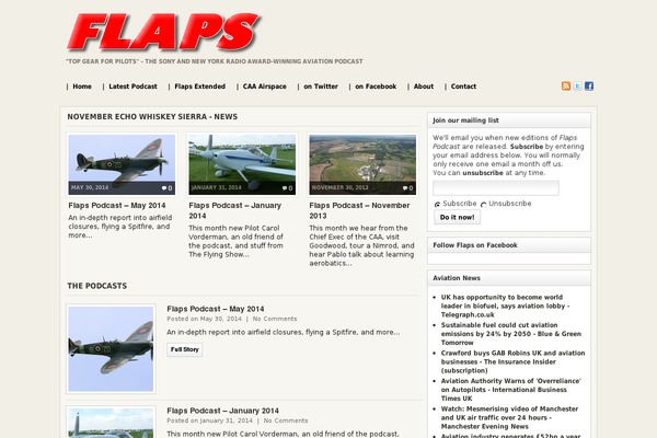 flapspodcast.com site used Arras Theme