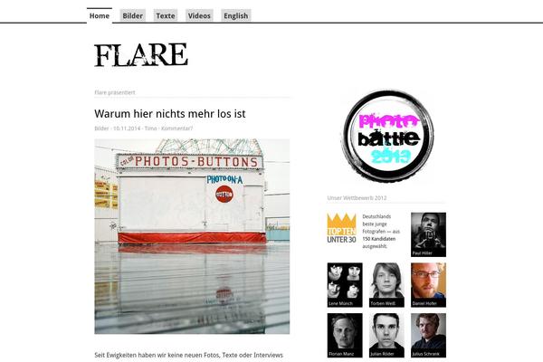 Flare theme site design template sample