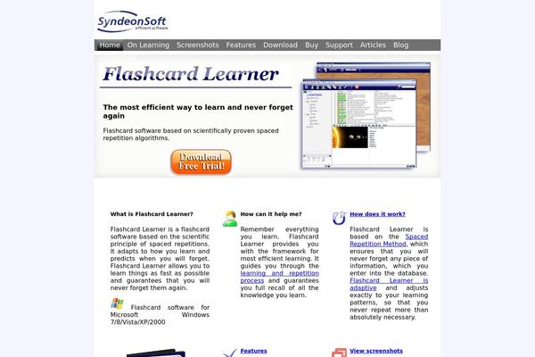 flashcardlearner.com site used Optimallearning