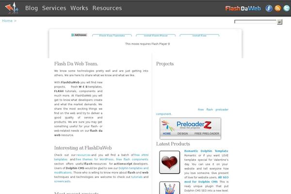 flashdaweb.com site used Fdw