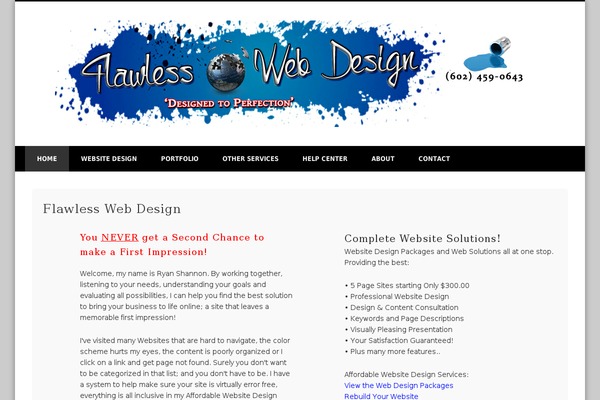 WordPress website example screenshot