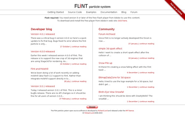 Flint theme site design template sample