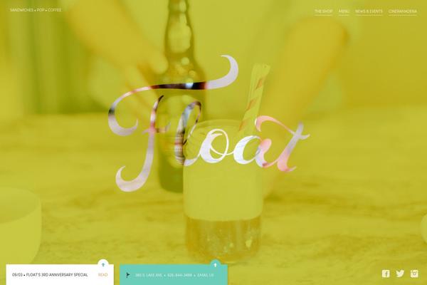 Float theme site design template sample