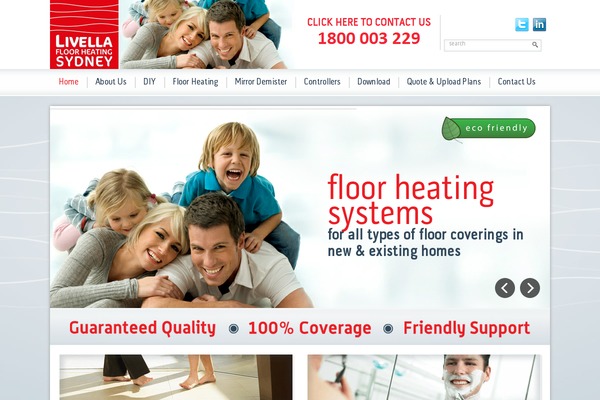 floorheatingsydney.com.au site used Livella