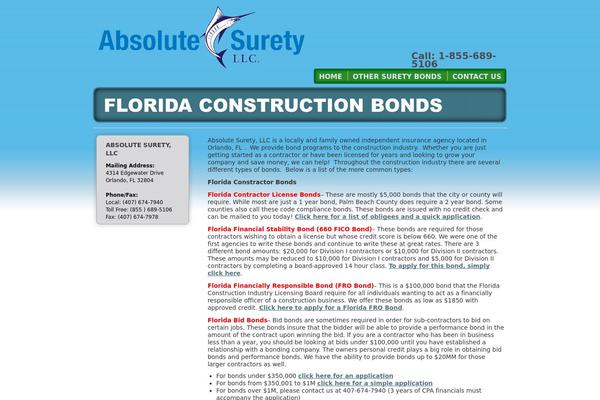 floridaconstructionbonds.com site used Absolute_surety