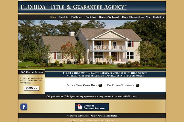 floridatitleandguarantee.com site used Floridatitleguaranteeagency