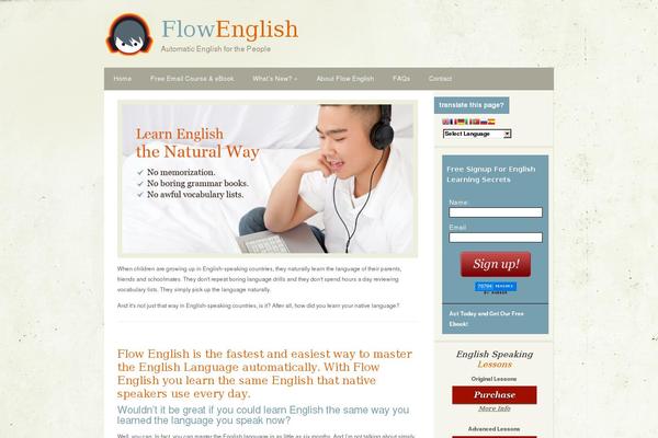 flowenglish.com site used Puretypelight