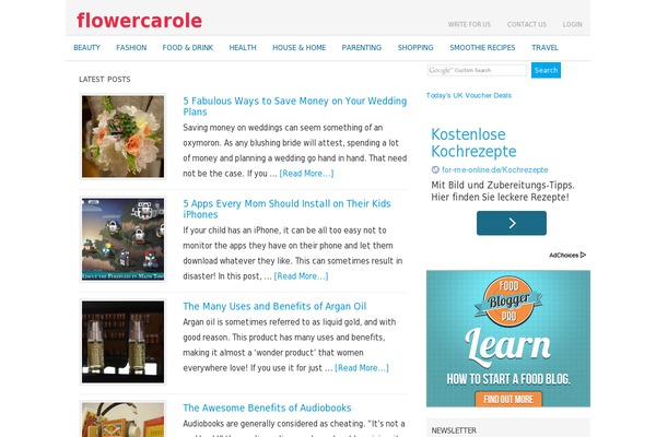 flowercarole.com site used Log Book