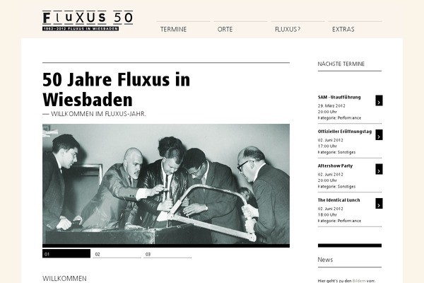 Fluxus theme site design template sample