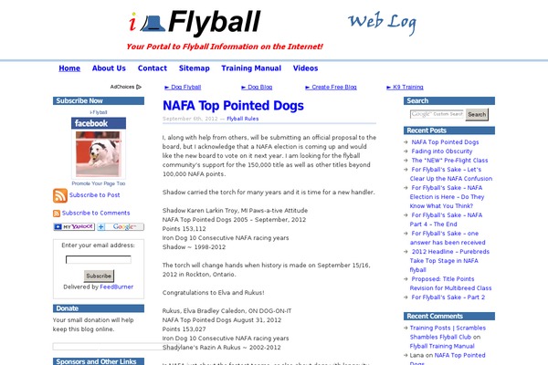 flyballblog.com site used Copyblogger