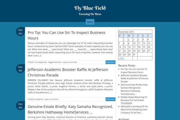 Blue River theme site design template sample