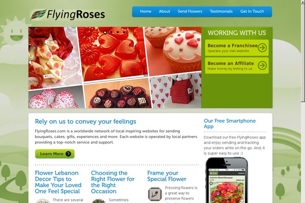 flyingroses.com site used Pekaboo