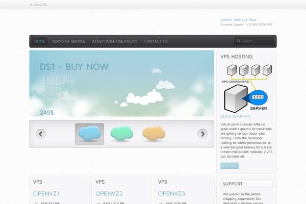 Cloud theme site design template sample
