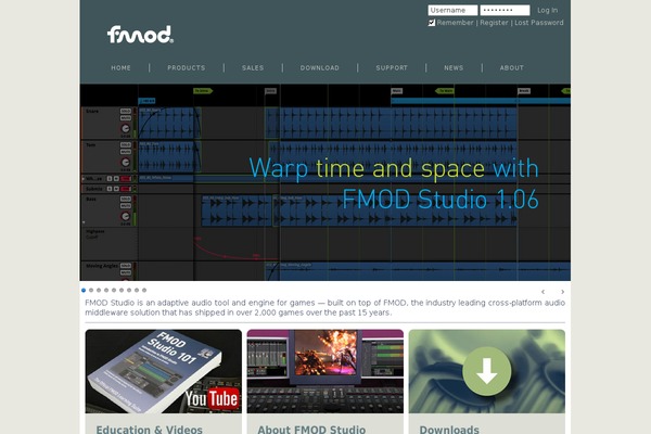 fmod.com site used Fmod