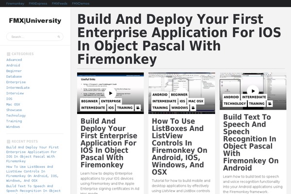 fmxuniversity.com site used Moderngrid