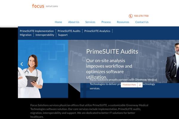 Focus theme site design template sample