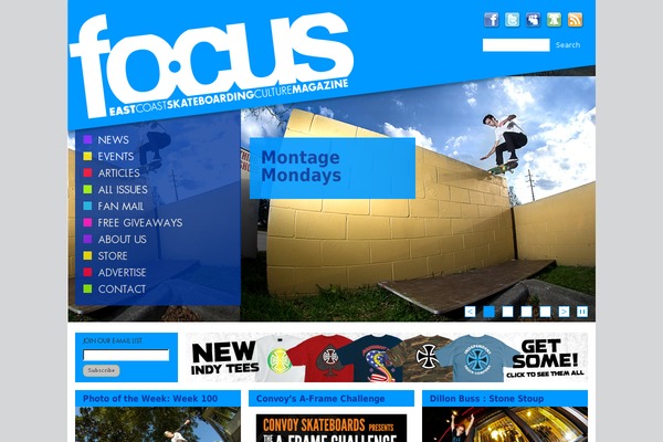 Focus theme site design template sample
