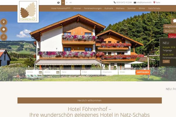 foehrenhof.it site used Trend-media-onepage