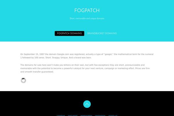 fogpatch.com site used Flat