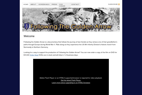 followingthegoldenarrow.com site used Thesis 1.8