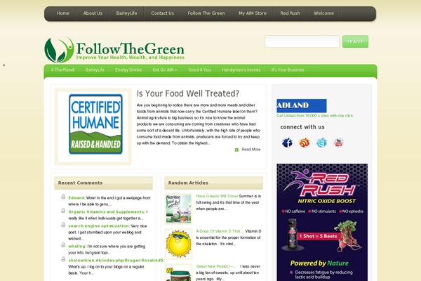 followthegreen.com site used EarthlyTouch