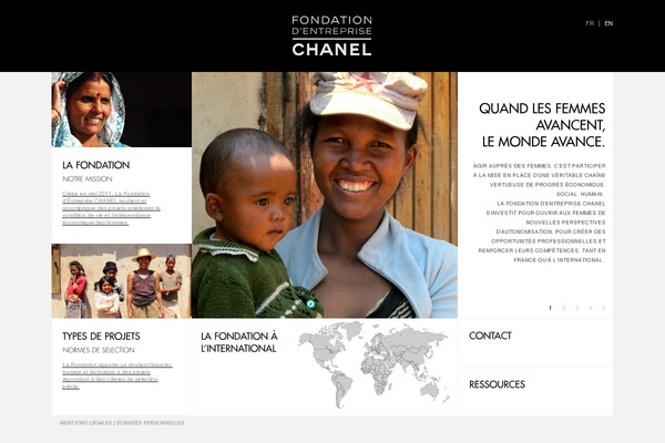 fondationchanel.org site used Chanel