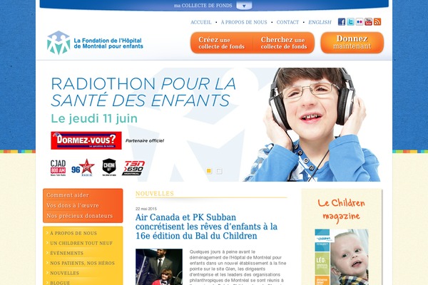 fondationduchildren.com site used Microsite