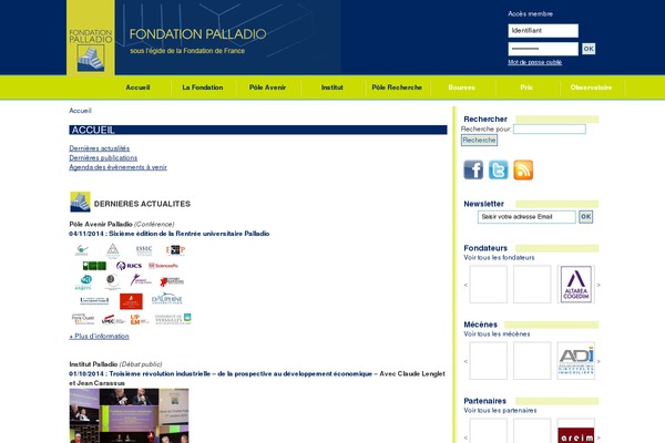 fondationpalladio.fr site used Fondation