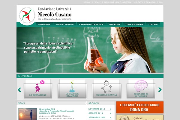 Fondazione theme site design template sample