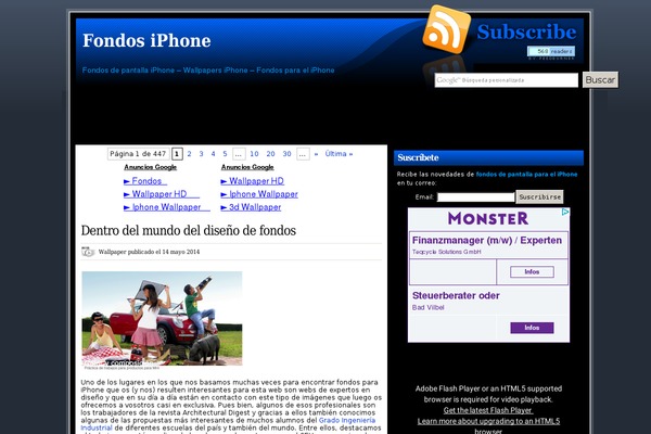 fondos-iphone.es site used Xhilaration