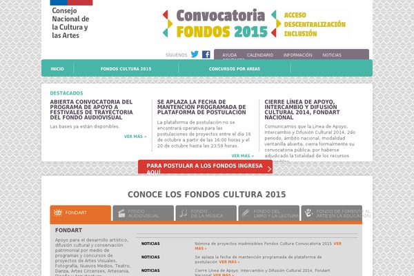 fondosdecultura.cl site used Fondos-2024