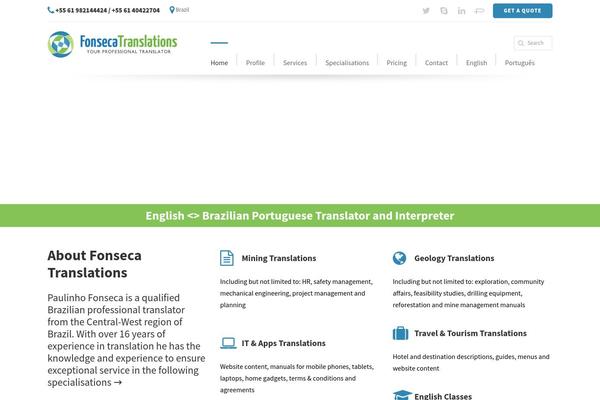 fonsecatranslations.com site used Perfecti-child-theme