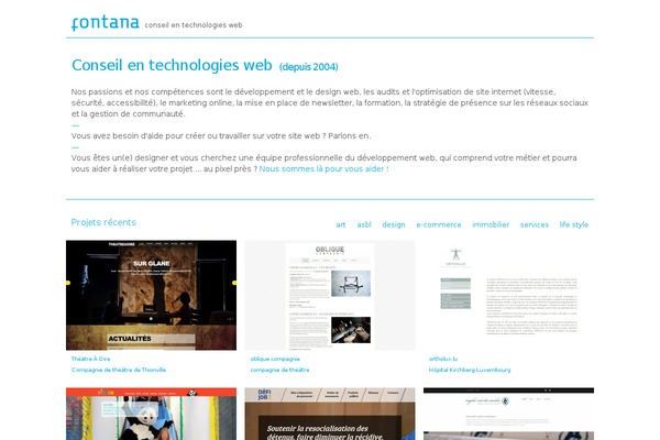 Fontana theme site design template sample