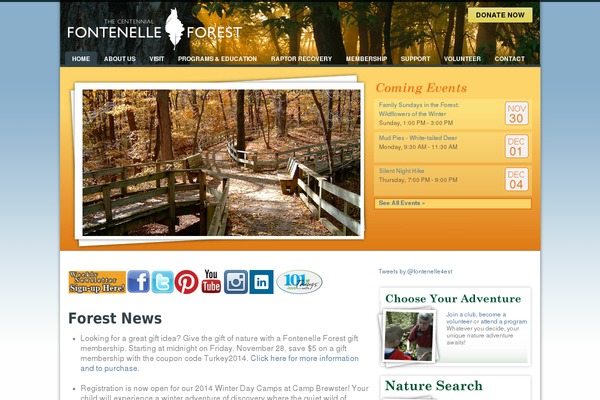 fontenelleforest.org site used Fontenelle-forest