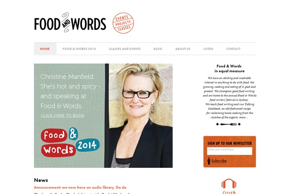 foodandwords.com.au site used Minds