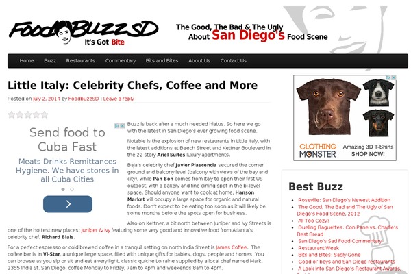 foodbuzzsd.com site used The Bootstrap