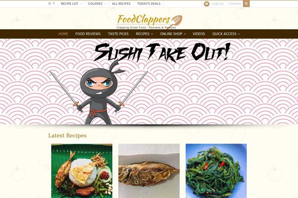 Food-cook-child theme site design template sample