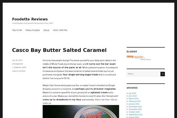 Twenty Sixteen theme site design template sample