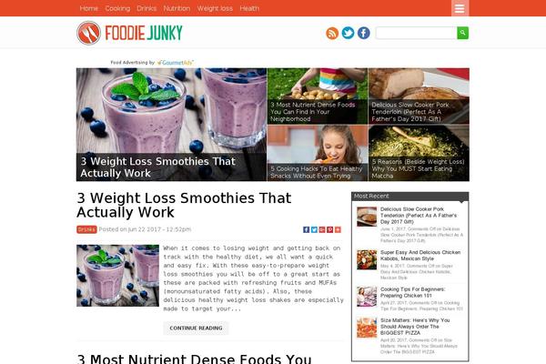 foodiejunky.com site used Tastyfood-multiplepro-child